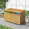 Triple Wheelie Bin Storage Wooden Store Cover Garden Rubbish Dustbin 3 Shed