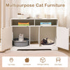 Modern Pet Cabinet Indoor Wooden Kitten House End Side Table-White