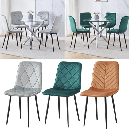 2/4/6Pcs Velvet Dining Chairs Side Chair for Dining Living Room Kitchen Chairs