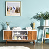 TV Stand for TVs up to 50’’ Entertainment Center Media Console Table w/ 2 Doors