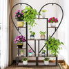 2PCS Multiple Metal Heart Shape Plant Stand Ladder Plant Holder Display Shelf