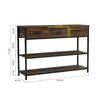 Console Rustic Table Narrow Entryway Table Vintage Console Table with Drawer