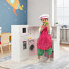 Kids Corner Kitchen Playset Toddlers Pretend Wooden Play Kitchen Cooking Toy