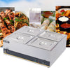 Electric Food Warmer Catering 4/6 Pot Wet Well Heat Restaurant Bain Marie Buffet