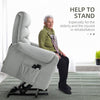 Electric Power Lift Recliner Chair with Massage Upholstered Reclining Armchair