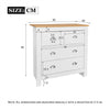 Chest of Drawers Wood 5 Drawers Cabinet Storage Organiser Unit for Bedroom White