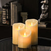 3 OR 5PCS LED Flameless Candles Remote Flickering Pillar Timer Battery Operated