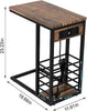 End Table Smart Bedside Sofa Side Table with USB Charging Ports & Sockets Wooden