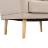 Upholstered Living Room Accent Chair Reading Armchair Linen Single Sofa Wood Leg