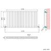 Horizontal Vertical Radiator Flat Panel Oval Column Heating Rad 1800/1600/600