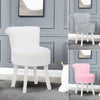Faux Fur Plush Vanity Stool Dressing Table Chair Bedroom Makeup Chair w/Backrest