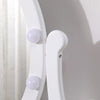White Dressing Table with Mirror and Stool, 5 Drawers for Storage, 75x40x141.5cm