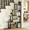 5-Tier Bookshelf L-Shaped Freestanding Ladder Storage Display Shelves Bookcase