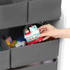 Childrens Storage Shelf Kids Bookshelf Rack w/ 6 Toy Organizer Boxes Playroom