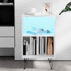 OYAJIA HiFi Rack Stand With LED RGB Strip Rack 5-Tier Record Player Stand Black