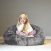 Kids Faux Fur Bean Bag Luxury Furry Beanbag Soft Chair Fluffy Seat Filled