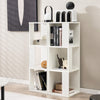 2 pcs Storage Bookcase 3-tier Wooden Bookshelf Cabinet Freestanding Display
