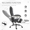Office Chair Computer Swivel Task Recliner for Home w/ Footrest, Arm, Grey