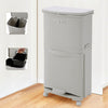 Kitchen Rubbish Waste Bin Recycling Dual Multi Compartment Pedal Dustbins Wheels