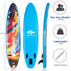 10.5FT Inflatable Stand Up Paddle Board SUP Surfboard Adjustable Non-Slip Deck