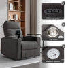 Electric Recliner Chair Sofa TV Armchair with Cup Holder, LED, Bluetooth Speaker
