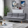 Modern Linen Grey Upholstered 3 Seater Sofa Bed Recliner Sofabed Sleeper Sofas
