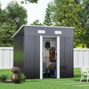 Metal Galvanized Steel Garden Shed Outdoor Bike Storage House Tool Sheds Roof