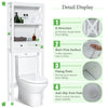 Over-the-Toilet Storage Cabinet Bathroom Storage Organizer w/Shelves & Drawer