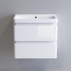 Bathroom Cabinet Vanity Unit Sink Basin Storage Ceramic Wall Hung 600 White