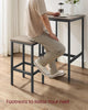 3 PCS Modern Breakfast Bar Dining Table and 2 Stools Set Metal Frame