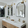 Modern Arch Bathroom Mirror Black Vanity Wall Mirror with Thick Aluminum Frame