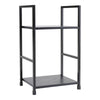 2 Tier Industrial Bookshelf Storage Shelf Unit Display Rack for Home Living Room
