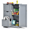 Bathroom Floor Cabinet Storage Cupboard Organizer W/Adjustable Shelf & 3 Drawers