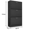 3 Drawer Shoe Cabinet Storage Cupboard Unit Shoe Rack Wooden Stand Organiser
