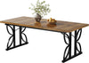 Rectangular Dining Table for 6-8,180cm Industrial Kitchen Table for Dinner Room