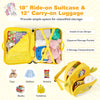 2Pcs Kids Luggage Set Carry-on Hardshell Suitcase Backpack Set Unicorn Luggage