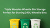 Wheelie Bin Storage Triple Wooden Store Outdoor Garden Cupboard Dustbin Shed