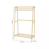 Bamboo Wooden Clothes Rail Hat Rack Open Wardrobe Garment Hanging Display Stand