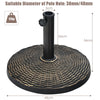 12kg Round Resin Patio Umbrella Base Heavy-duty Outdoor Umbrella Stand w/Knob