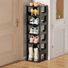Stackable Shoe Rack Plastic Compact Hallway 4/5/6/7Tier Shoe Storage Shelf Stand