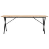 Dining Table in X Frame 200 x 100 x 75.5 Solid Pine Wood Cast C8T8