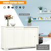 Freestanding Kitchen Storage Cabinet Floor Storage Cabinet-White