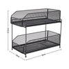 2 Tier Pull Out Kitchen Spice Rack Under Sink Cabinet Storage Basket Organisers