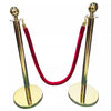 Barrier Posts Crowd Control Stanchion Velvet Ropes Bank Queue Pole Gold Red 4pc