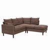 L-Shaped Corner Sofa, Sectional Couch with Built-in USB Port Chaise