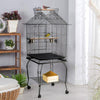 Open Top Large Metal Rolling Bird Cage for Budgie Parrot Canary Cockatiel 139cm