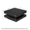 Coffee Table Black, Rotating Top & USB Powered App-Controlled LED, 70x70x36cm