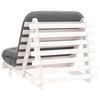 Futon Sofa Bed with White 80x206x11 Solid Wood Pine M4N8