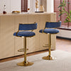 2pcs Thick Corduroy Bar Stools Breakfast Kitchen Chair Swivel Bar Stool