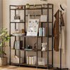 5 Tiers Kitchen Bakers Rack Rustic Cabinet Storage Organizer Shelving Unit Stand